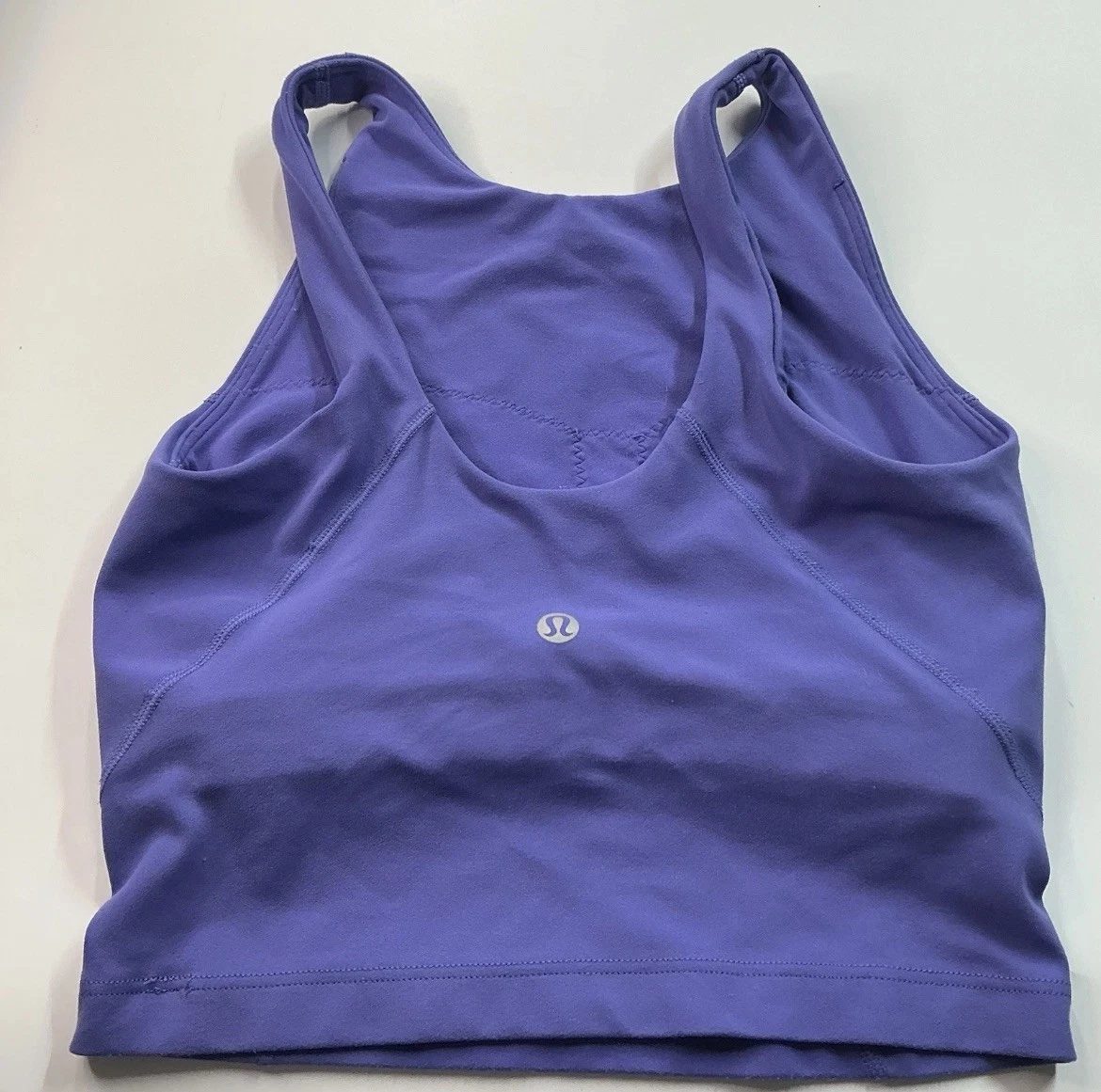 Pre-owned lululemon sports bras with cups checked, flat-lay